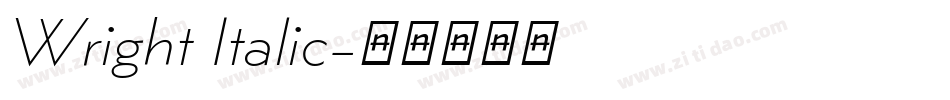Wright Italic字体转换
